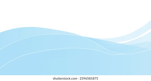 Abstract blue white background. Vector modern waves.