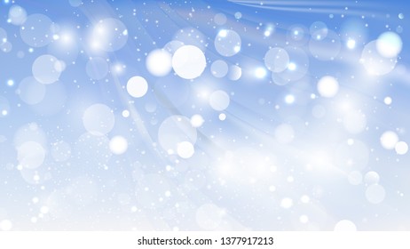 Abstract Blue and White Blur Lights Background Design