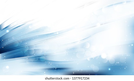 Abstract Blue and White Blur Lights Background