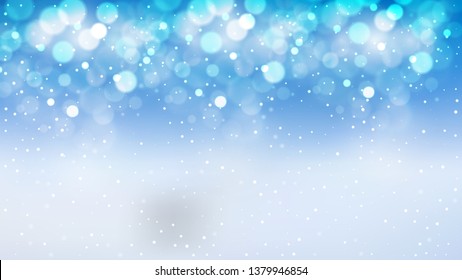 Abstract Blue and White Blur Lights Background Graphic