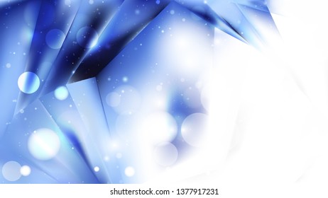 Abstract Blue and White Bokeh Background Image