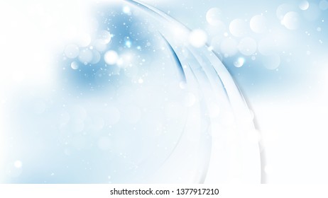 Abstract Blue and White Bokeh Defocused Lights Background