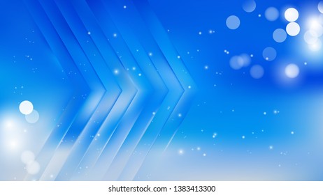 Abstract Blue and White Bokeh Defocused Lights Background Design