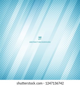 Abstract blue and white color geometric technology with halftone background and texture. Vector illustration