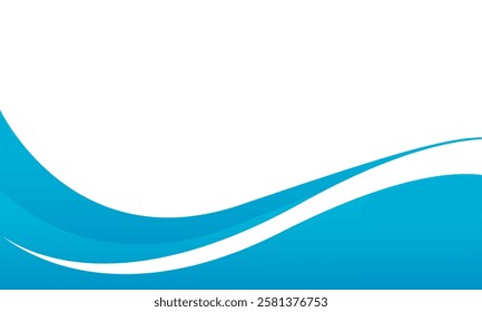 Abstract blue and white curve background. Modern vector wallpaper. Template banner background for business, sales, ads, events, cards, covers, websites, and pages