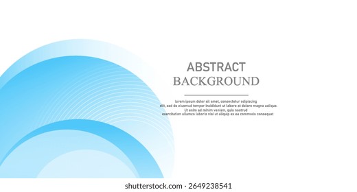 Abstract blue and white curve background. Simple graphic design. Modern elements. Suit for poster, banner, brochure, cover, flyer, business, website.