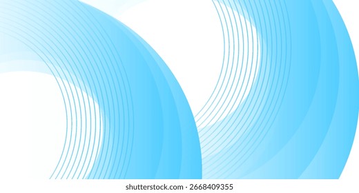 Abstract blue and white curve background. Simple graphic design. Modern elements. Suit for poster, banner, brochure, cover, flyer, business, website.