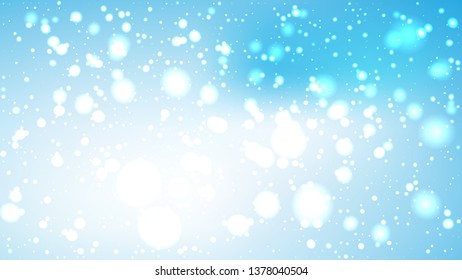 Abstract Blue and White Defocused Lights Background Illustrator