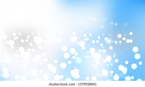 Abstract Blue and White Defocused Lights Background Vector Graphic