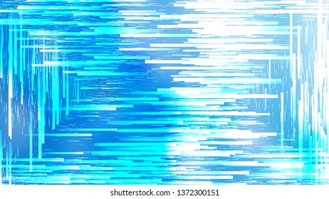 Abstract Blue and White Dynamic Irregular Lines Background Vector Graphic