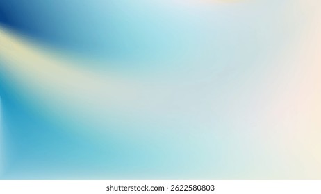 Abstract blue white fluid waves. Gentle light transitions bg. Dreamy background with flowing curves. Vector illustration. EPS 10.
