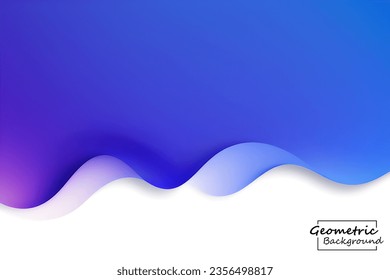 Abstract blue and white geometric background. Dynamic shapes composition. Vector illustration.