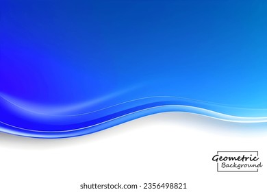 Resumen de fondo geométrico azul y blanco. Composición dinámica de formas. Ilustración vectorial.