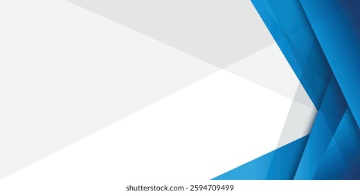 abstract blue and white geometric Business presentation banner template design background