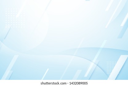 Abstract blue and white  with geometric composition shape. Futuristic design background