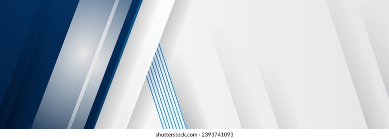 Abstract blue and white geometric shapes background. Vector abstract graphic design banner pattern presentation background web template.