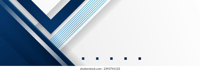 Abstract blue and white geometric shapes background. Vector abstract graphic design banner pattern presentation background web template.