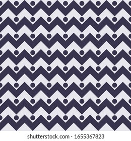 Zigzag geométrico abstracto azul y blanco con textura circular. Ilustración vectorial.