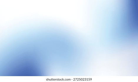 Fundo de gradiente azul e branco abstrato com formas desfocadas fluidas e suaves, criando uma estética serena e moderna perfeita para várias aplicações de design digital e de impressão