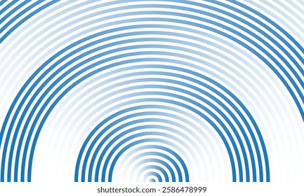 abstract blue white gradient circle line pattern can be used background.