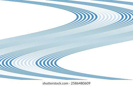 abstract blue white gradient flag line pattern art can be used background.