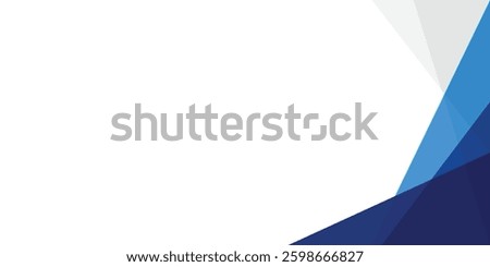 abstract blue and white gradient geometric overlay triangle Business banner template horizontal background