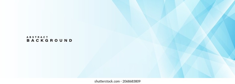 Abstract blue and white gradient triangles background. Modern simple overlap geometric shapes texture elements. Bright color polygon shape template. Suit for cover, banner, brochure, website