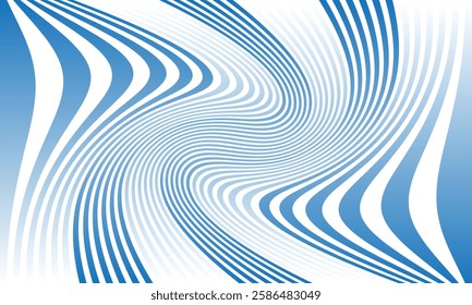 abstract blue white gradient twist line pattern can be used background.