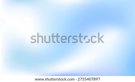 Abstract blue and white gradient vector background with smooth, flowing transitions. Ideal for modern designs, presentations, or digital art projects. Desktop wallpaper background.