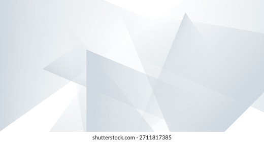 Abstract blue white and gray polygon triangle pattern gradient background. 3d render illustration.