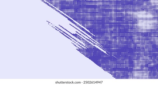 Abstract Blue and White Grunge Background with Halftone Style. Brush Stroke Illustration for Banner, Poster. Sports Background.