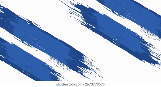 Fundo Grunge azul e branco abstrato com estilo de meio-tom. Ilustração de traçado de pincel para banner, pôster ou esportes.