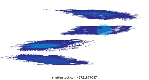 Abstract Blue and White Grunge Background with Halftone Style. Brush Stroke Illustration for Banner, Poster or Sports.

