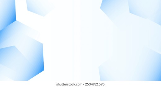 Abstractas fondo de hexágono azul y blanco. Futurista Anuncio digital de alta tecnología