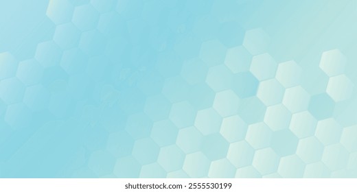 Abstract blue and white hexagon background. Futuristic digital hi-technology banner. Healthcare background.eps10