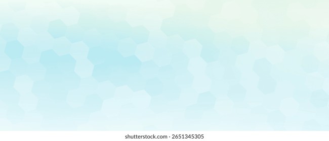 Abstract blue and white hexagon background. Futuristic digital hi-technology banner. Healthcare background. Vector