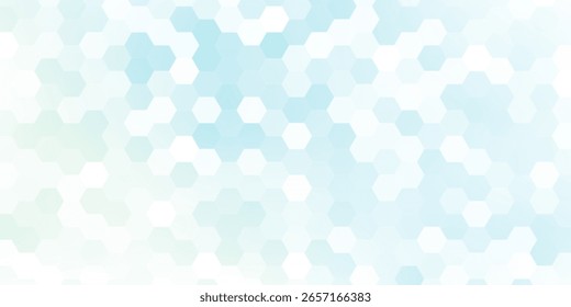 Abstractas fondo de hexágono azul y blanco. Futurista Anuncio digital de alta tecnología. Antecedentes de salud. Vector