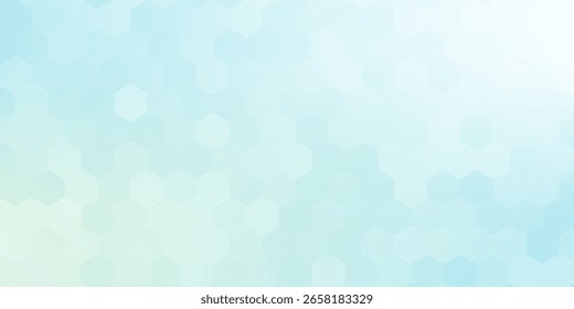 Abstrakter, blau-weißer sechseckiger Hintergrund. Futuristisches digitales Hightech-Banner. Hintergrund Gesundheitswesen. Vektorgrafik