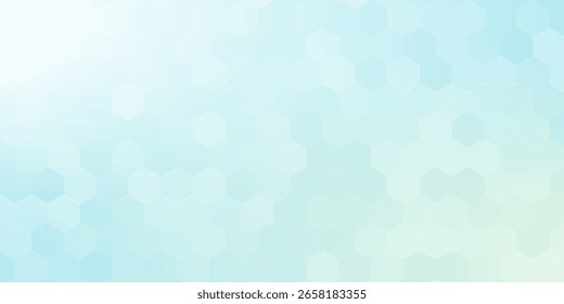 Abstract blue and white hexagon background. Futuristic digital hi-technology banner. Healthcare background. Vector
