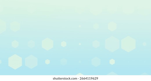 Abstract blue and white hexagon background. Futuristic digital hi-technology banner. Healthcare background. Vector