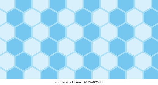 Fundo de hexágono azul e branco abstrato. Banner futurista de alta tecnologia digital. Histórico de saúde. Vetor