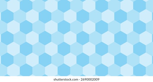 Abstract blue and white hexagon background. Futuristic digital hi-technology banner. Healthcare background. Vector