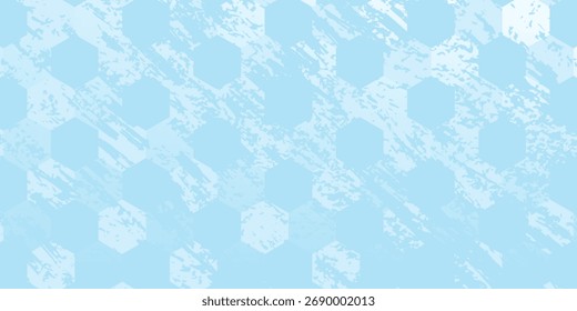 Abstrakter, blau-weißer sechseckiger Hintergrund. Futuristisches digitales Hightech-Banner. Hintergrund Gesundheitswesen. Vektorgrafik