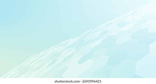 Fundo de hexágono azul e branco abstrato. Banner futurista de alta tecnologia digital. Histórico de saúde. Vetor