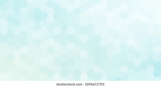 Abstract blue and white hexagon background. Futuristic digital hi-technology banner. Healthcare background. Vector