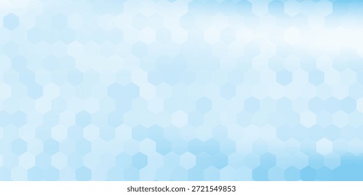Abstractas fondo de hexágono azul y blanco. Futurista Anuncio digital de alta tecnología. Antecedentes de salud. Vector