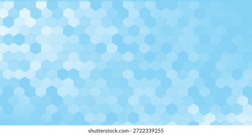 Abstractas fondo de hexágono azul y blanco. Futurista Anuncio digital de alta tecnología. Antecedentes de salud. Vector