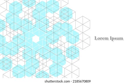 abstract blue white hexagon, network image, geometric background, scientific technology, medical concept