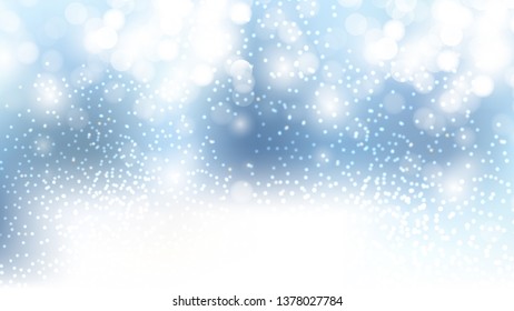 Abstract Blue and White Lights Background