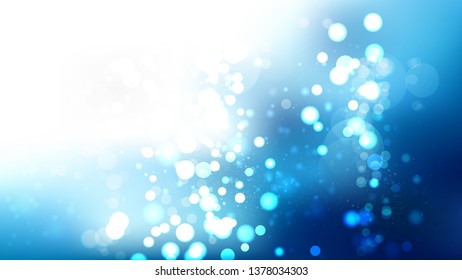 Abstract Blue and White Lights Background